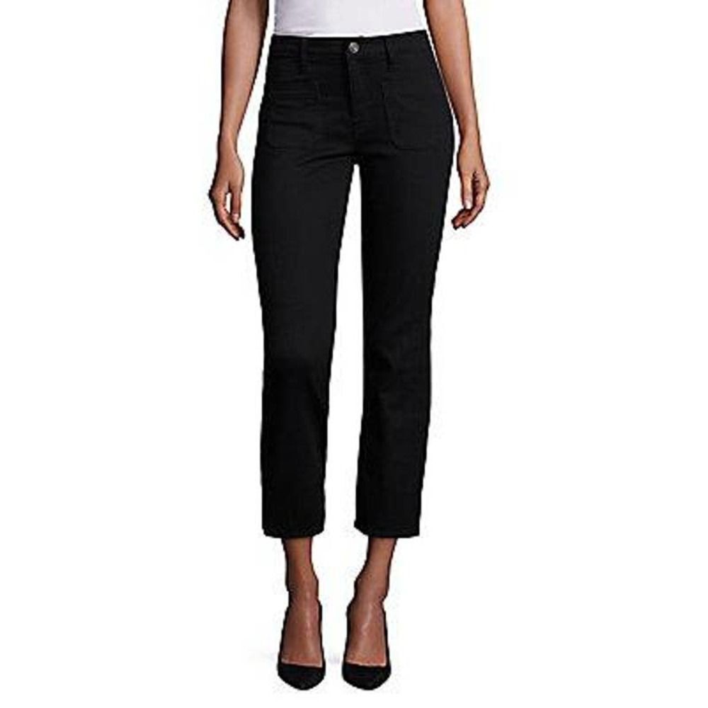Joie Laney Black Caviar distressed midrise Crop Flare Jean NWT Womens 26
